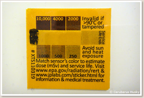 放射線量測定ステッカー RAD Sticker